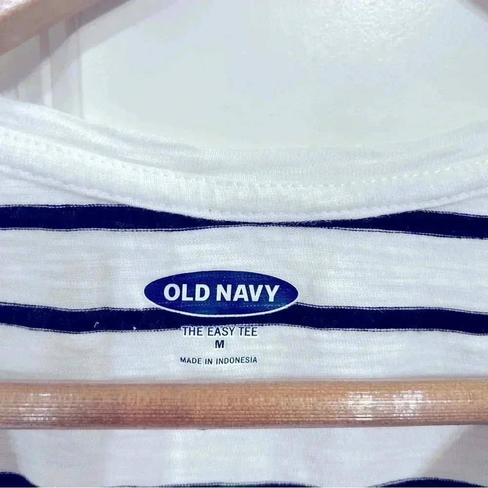 EUC barely worn White and black stripe easy tee, size M. Cotton/Modal bl… - Picture 2 of 5